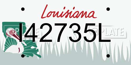 I42735L Louisiana License Plate