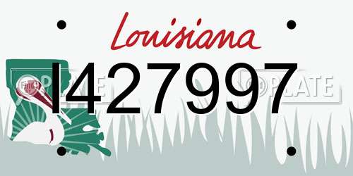 I427997 Louisiana License Plate