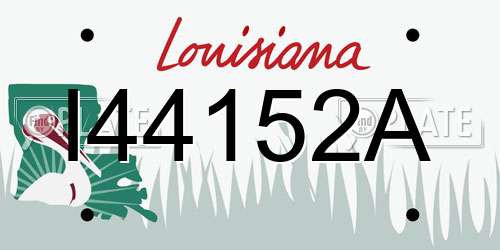 I44152A Louisiana License Plate