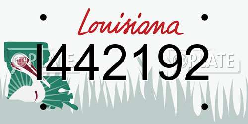 I442192 Louisiana License Plate