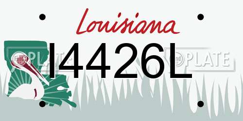 I4426L Louisiana License Plate