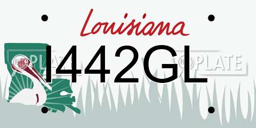 I442GL Louisiana License Plate