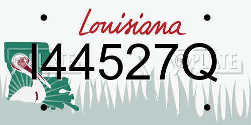 I44527Q Louisiana License Plate