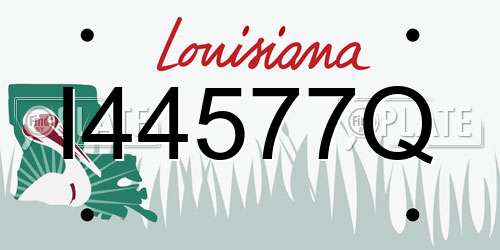 I44577Q Louisiana License Plate