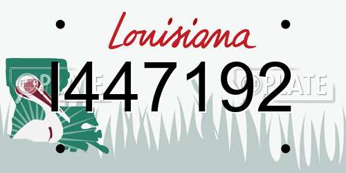 I447192 Louisiana License Plate
