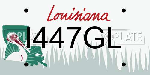 I447GL Louisiana License Plate