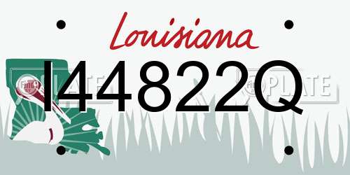 I44822Q Louisiana License Plate