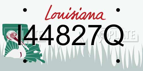 I44827Q Louisiana License Plate