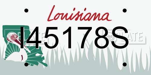 I45178S Louisiana License Plate
