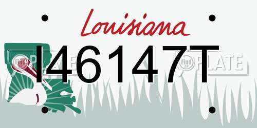 I46147T Louisiana License Plate
