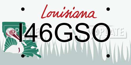 I46GSO Louisiana License Plate