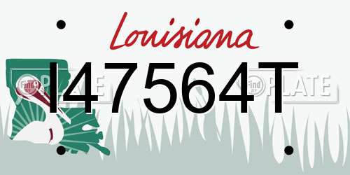 I47564T Louisiana License Plate