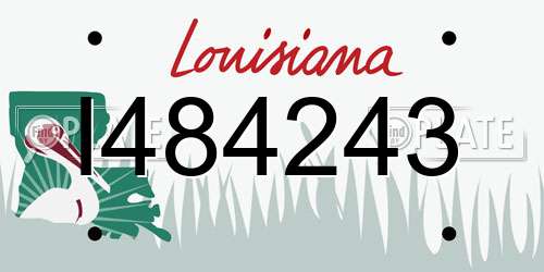 I484243 Louisiana License Plate
