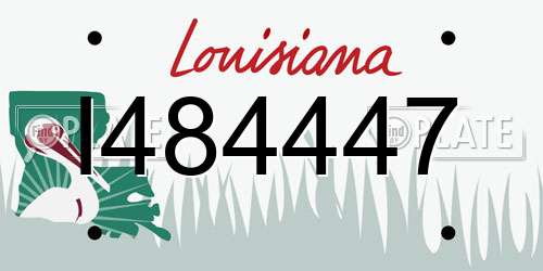 I484447 Louisiana License Plate