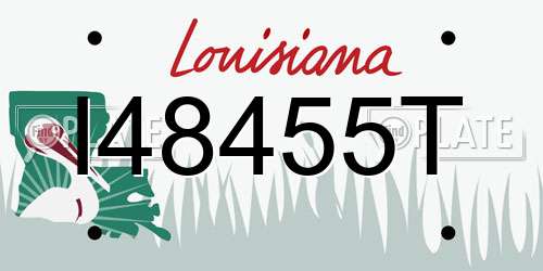 I48455T Louisiana License Plate