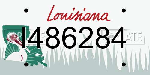 I486284 Louisiana License Plate