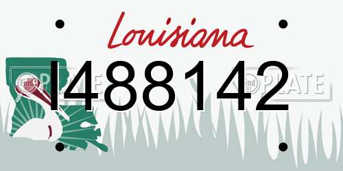 I488142 Louisiana License Plate