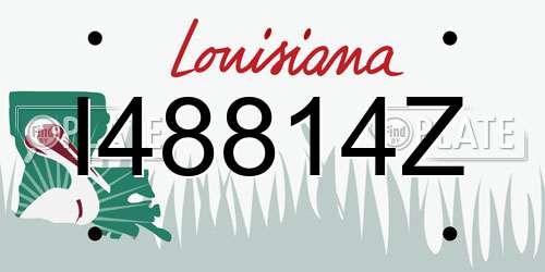 I48814Z Louisiana License Plate
