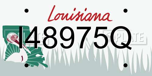 I48975Q Louisiana License Plate