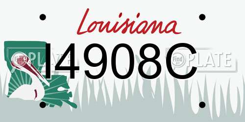 I4908C Louisiana License Plate