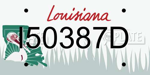 I50387D Louisiana License Plate