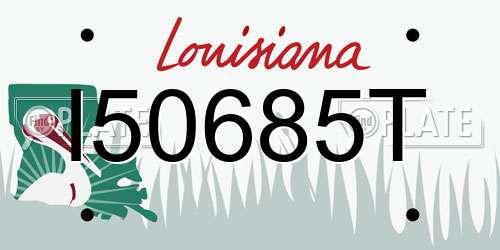 I50685T Louisiana License Plate