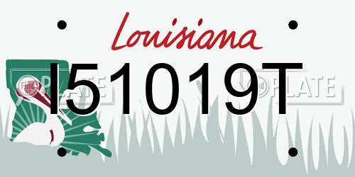 I51019T Louisiana License Plate