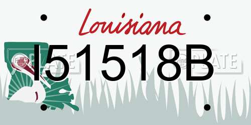 I51518B Louisiana License Plate
