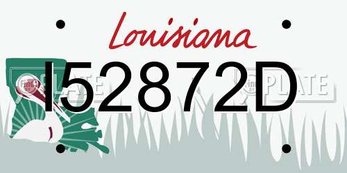 I52872D Louisiana License Plate