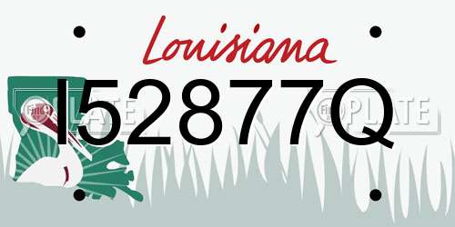I52877Q Louisiana License Plate
