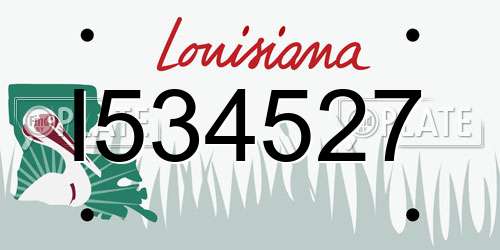 I534527 Louisiana License Plate