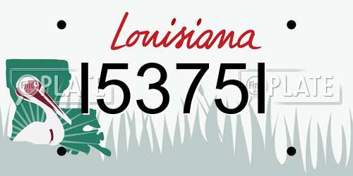 I5375I Louisiana License Plate