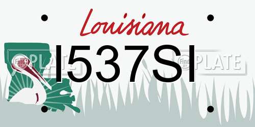 I537SI Louisiana License Plate