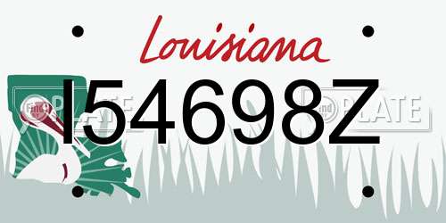 I54698Z Louisiana License Plate