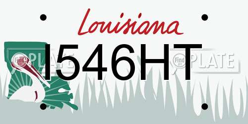 I546HT Louisiana License Plate