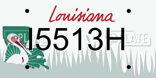 I5513H Louisiana License Plate