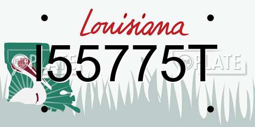 I55775T Louisiana License Plate