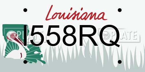 I558RQ Louisiana License Plate