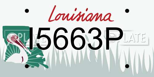 I5663P Louisiana License Plate