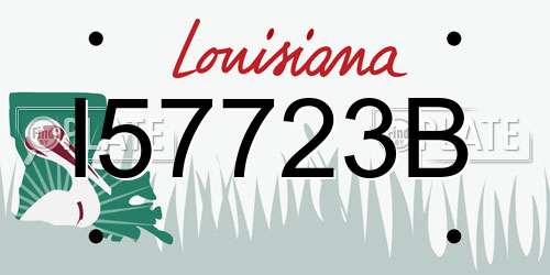 I57723B Louisiana License Plate