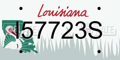I57723S Louisiana License Plate