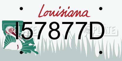 I57877D Louisiana License Plate