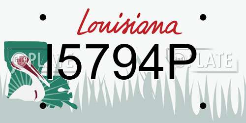 I5794P Louisiana License Plate