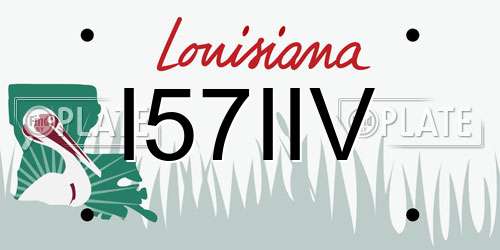 I57IIV Louisiana License Plate