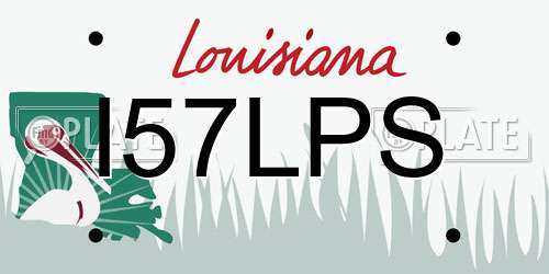 I57LPS Louisiana License Plate