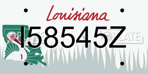 I58545Z Louisiana License Plate