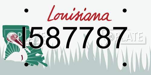I587787 Louisiana License Plate