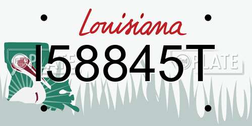 I58845T Louisiana License Plate