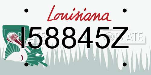 I58845Z Louisiana License Plate