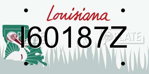 I60187Z Louisiana License Plate